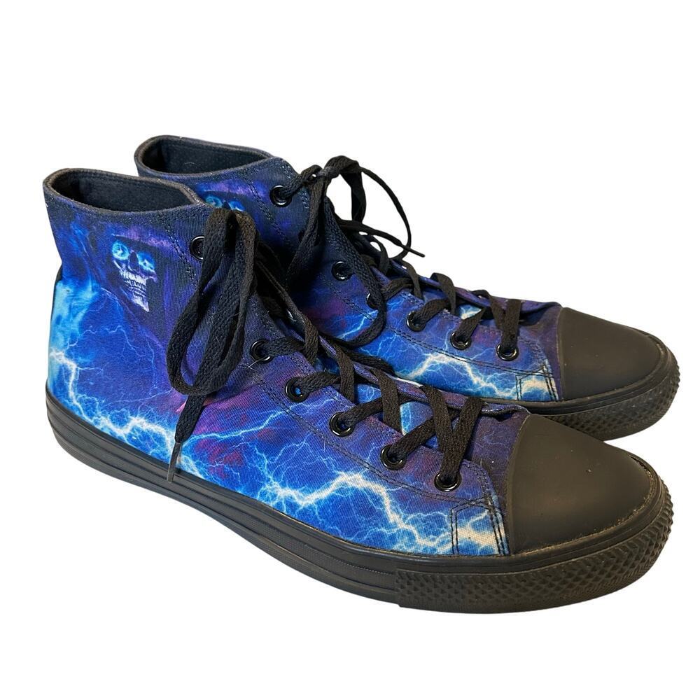NWOT Raad Grim Reaper Electric Blue Eyes High Top Sneakers 12.5